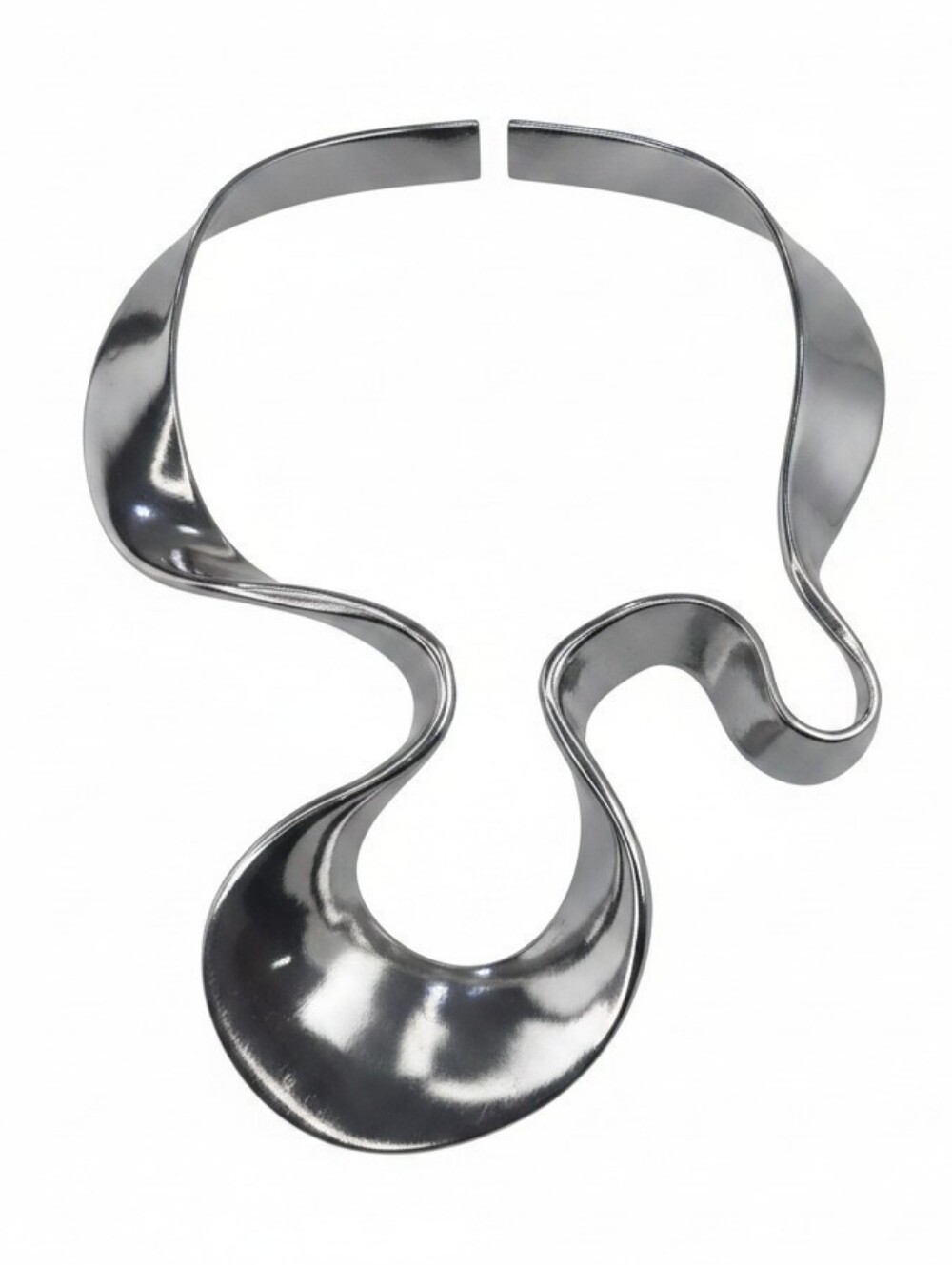 🖤▪️Natasha Couture▪️ Glossy Black Sculptural Collar Necklace